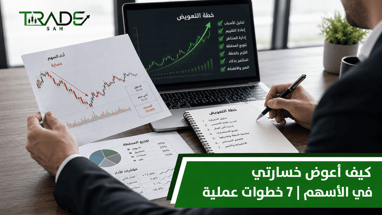 كيف أعوض خسارتي في الأسهم؟ | 7 خطوات عملية لإدارة الخسائر