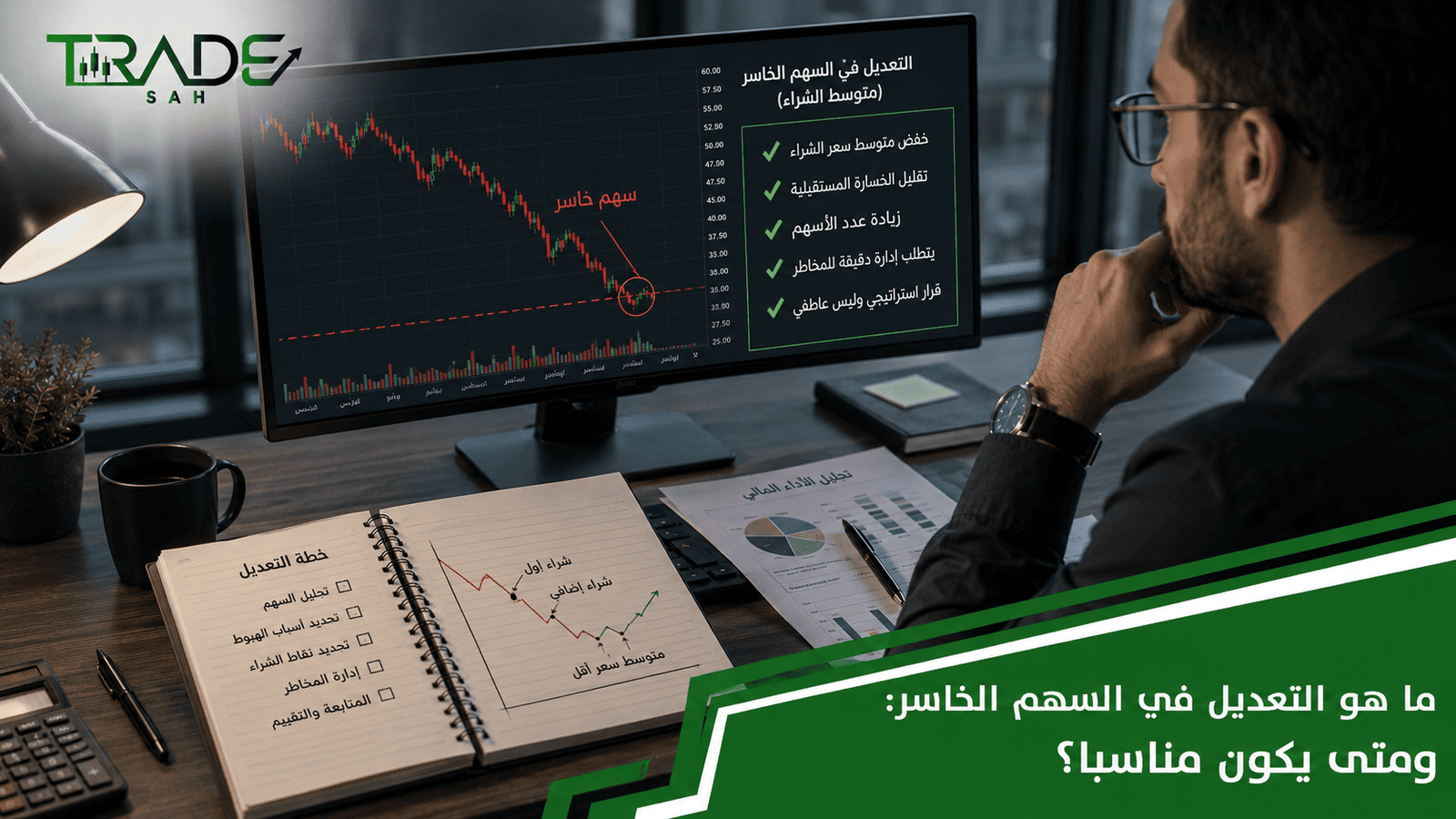 ما هو التعديل في السهم الخاسر |  ومتى يكون مناسبا ومتى تفكر في البيع؟