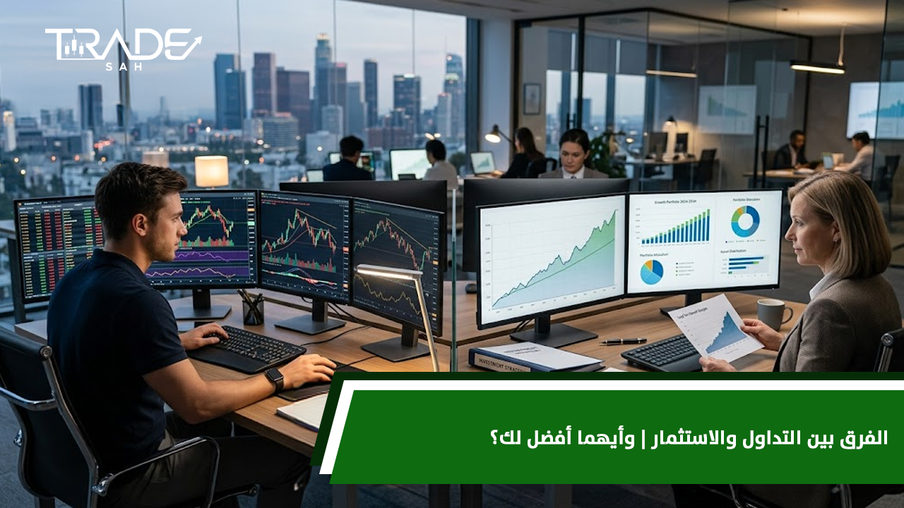 الفرق بين التداول والاستثمار  وأيهما أفضل لك؟