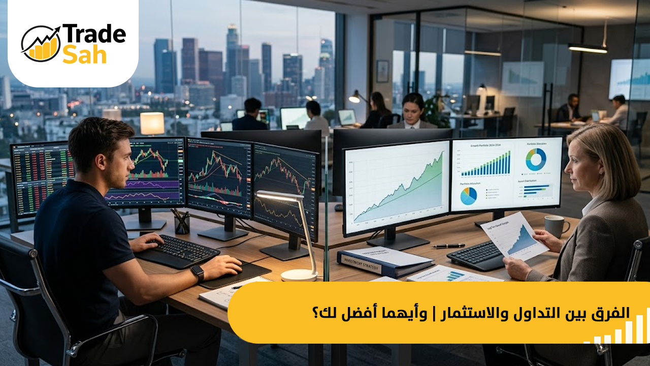 الفرق بين التداول والاستثمار  وأيهما أفضل لك؟