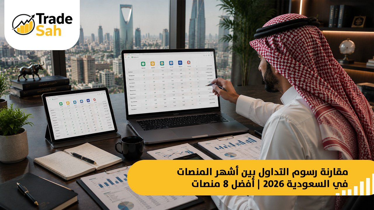 مقارنة رسوم التداول بين أشهر المنصات في السعودية 2026