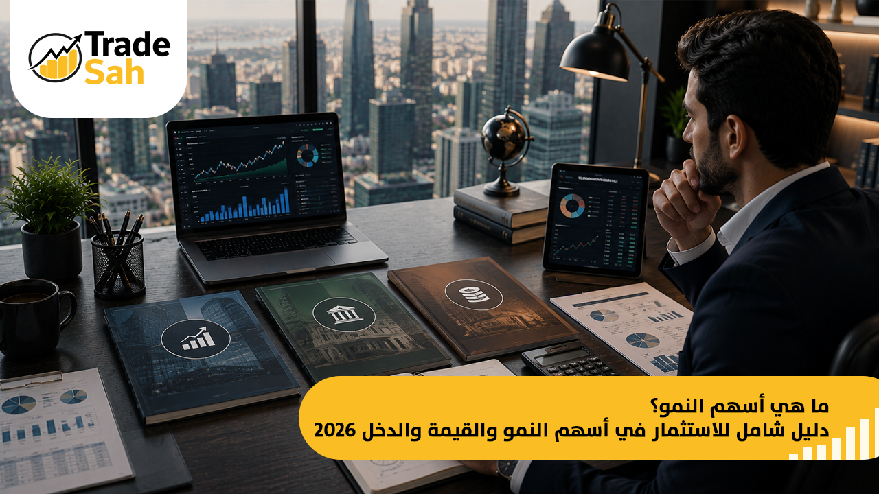 ما هي أسهم النمو؟ دليل شامل للاستثمار في أسهم النمو والقيمة والدخل 2026