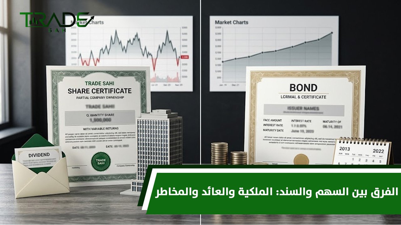 الفرق بين السهم والسند  الملكية والعائد والمخاطر
